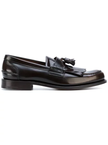 Pantofi loafer Church's cu franjuri clasici maro