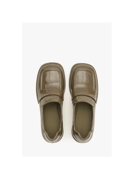 Лофери лакована шкіра темно-зелені Estro зелені