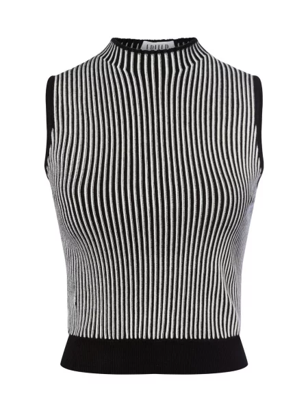EDITED top z dzianiny Quirine Kobiety w paski 34 czarny