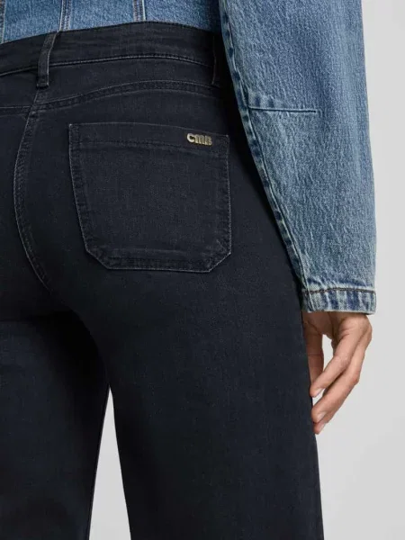 Jeansy Bootcut z mieszanka bawełny i modalu model AMARA' Cambio czarne