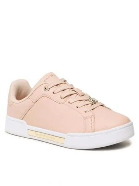 Sneakerși Tommy Hilfiger cu toc jos roz