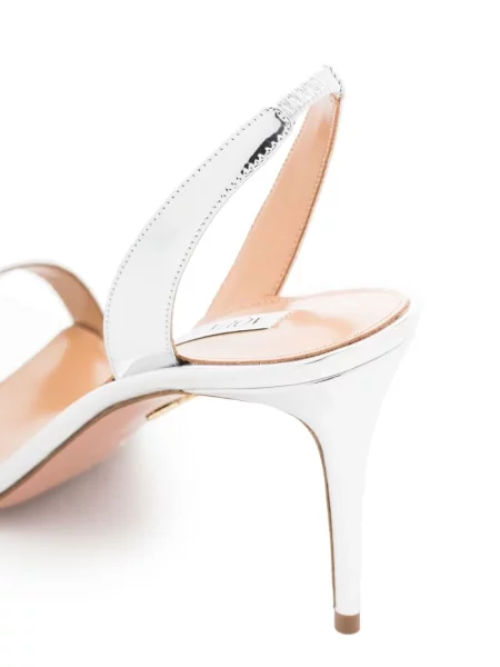 Sandale Aquazzura slingback argintiu