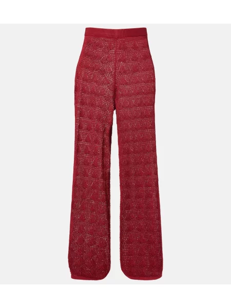 Pantaloni Loulou De Saison tricotate roșu