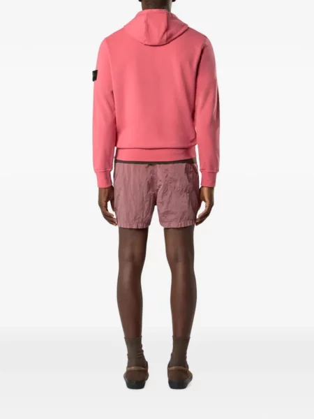 Hanorac cu glugă Stone Island cu strasuri roz