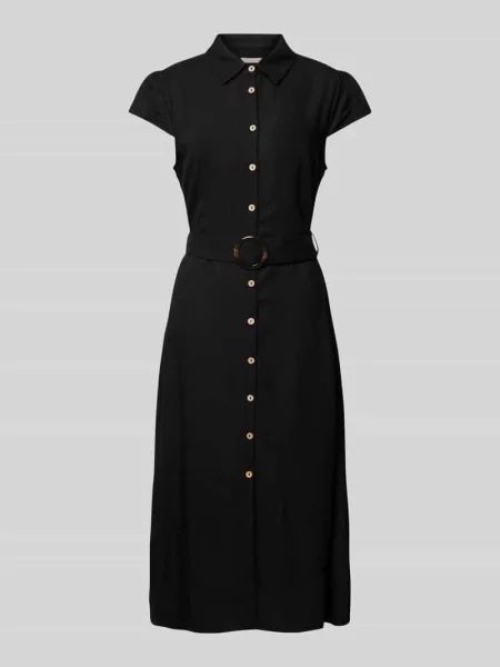 Sukienka midi z listwą guzikową Apricot czarna