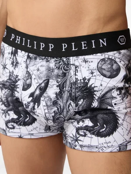 Boxeri Philipp Plein cu imagine alb