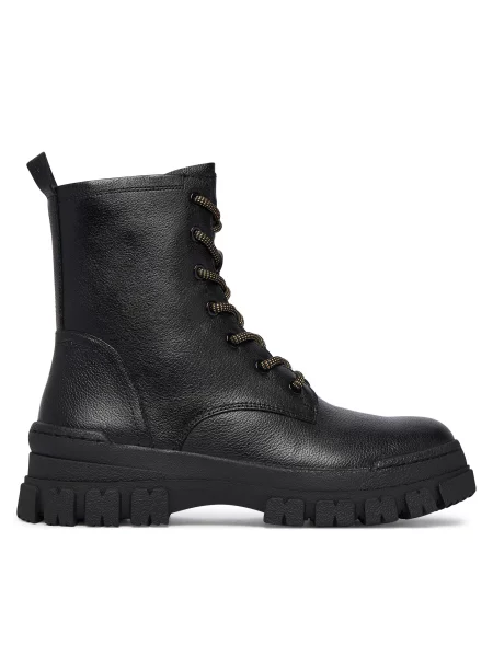 Μπότες Tamaris με κορδόνια μαύρο