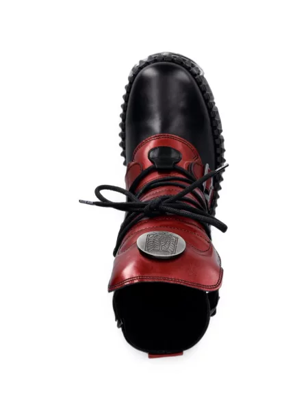 Botine New Rock cu platformă cu cataramă negru
