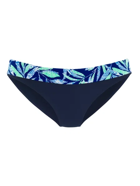 VIVANCE Bikini hlačke turkizna / temno modra bela
