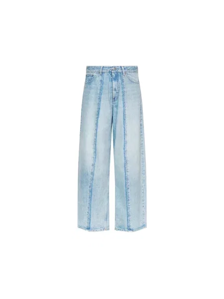 Szerokie jeansy Mm6 Maison Margiela niebieskie