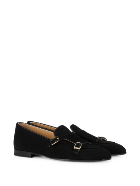 Loafers Doucal's σουέντ με αγκράφα μαύρο