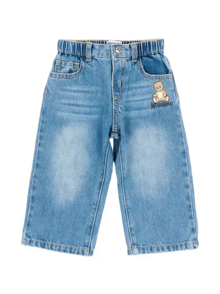 Jeansy dziecięce Moschino niebieskie