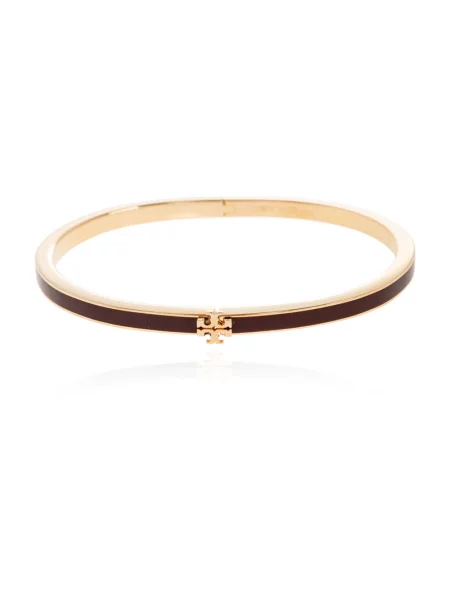 Tory Burch bransoletka mosiężna emaliowana Thin Icon żółta