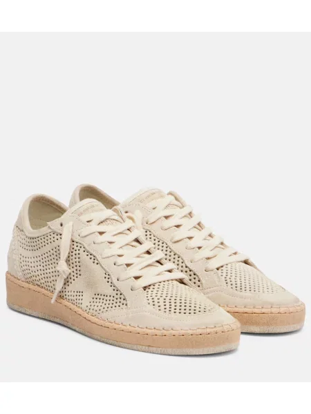 Sneakerși Golden Goose Ball Star din piele bej