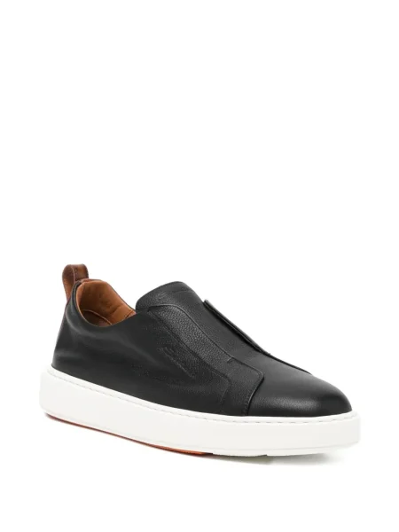 Sneakerși Santoni din piele negru