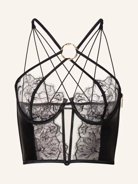 Livy Bustier Podprsenka Dahlia Street S Výřezem A Hedvábím / zlatá černá