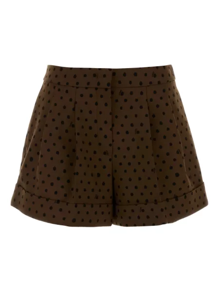 Pantaloni scurți Fendi cu buline maro