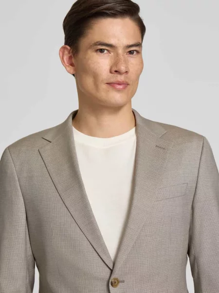 Marynarka na 2 o kroju slim fit z z patką Joop! Collection beżowa