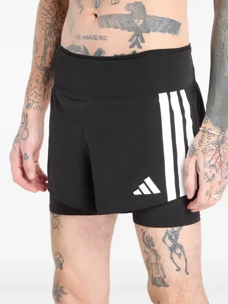 Бягане шорти Adidas на цветя корсет черно