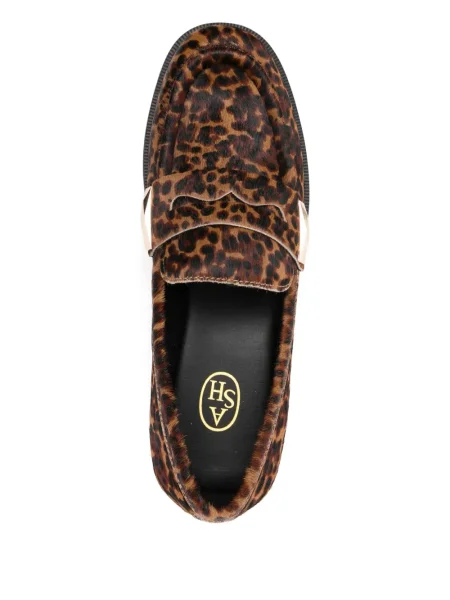 Pantofi loafer Ash cu imagine cu model leopard maro