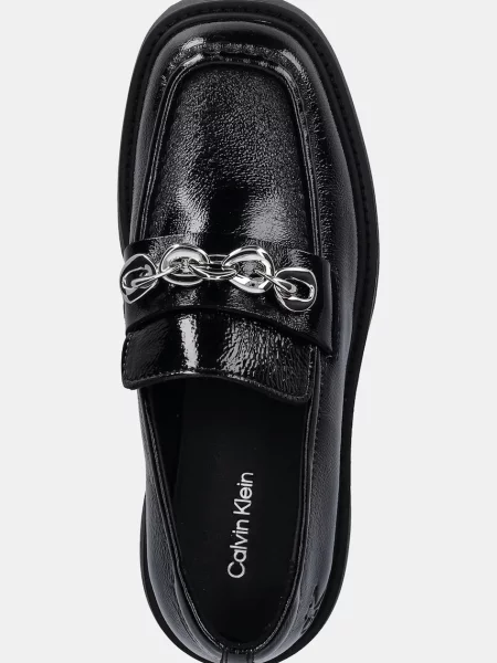 Calvin Klein Кожени мокасини CHUNKY LOAFER HDW LTH черно
