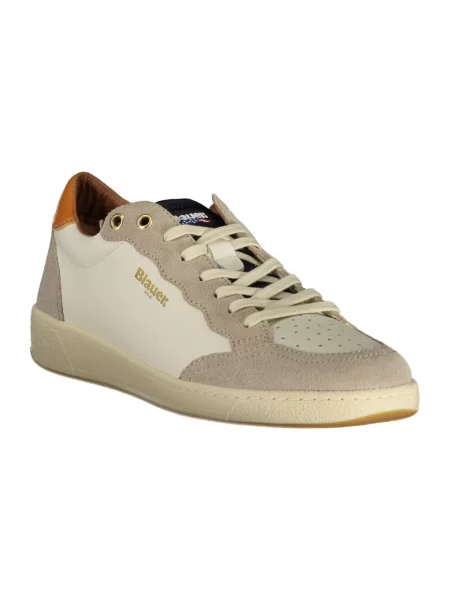 Sneakersy Blauer skórzane białe