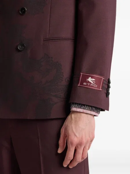Geacă Etro cu model paisley gri