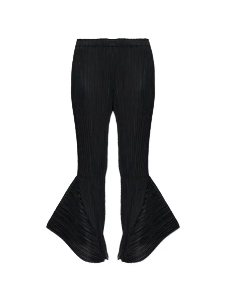 Pantaloni Pleats Please Issey Miyake plisate evazate negru