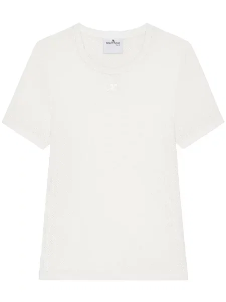 Tricou Courreges plasă alb