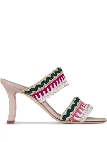 Sandale Manolo Blahnik cu broderie