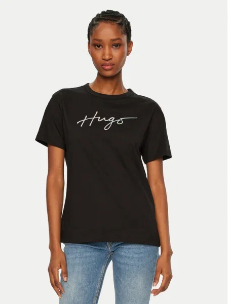 HUGO Tricou Damacia negru