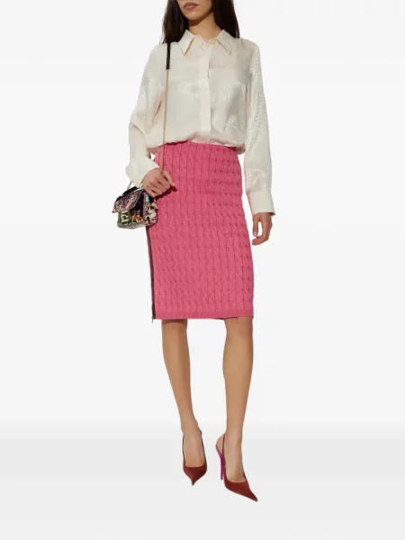 Fustă Fendi tricotate roz