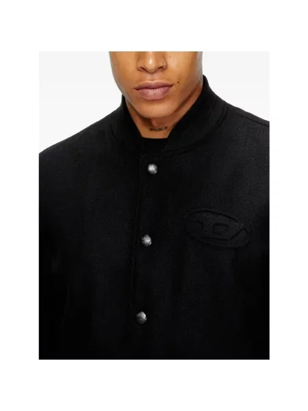 Diesel Kurtki Mężczyzna XL Wełna J-Arry Bomber Jacket czarny