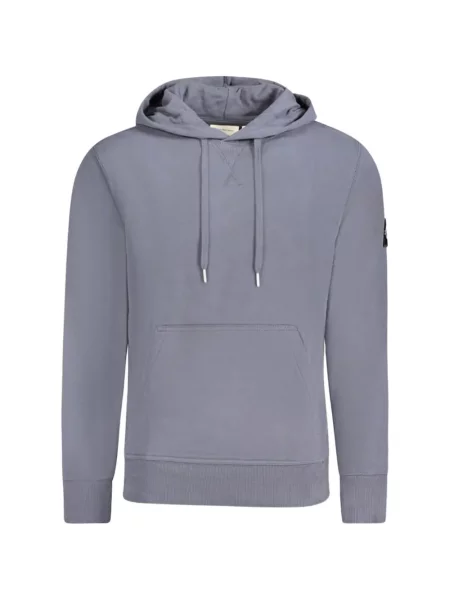 Hanorac cu glugă Calvin Klein Jeans cu autograf cu cordon albastru