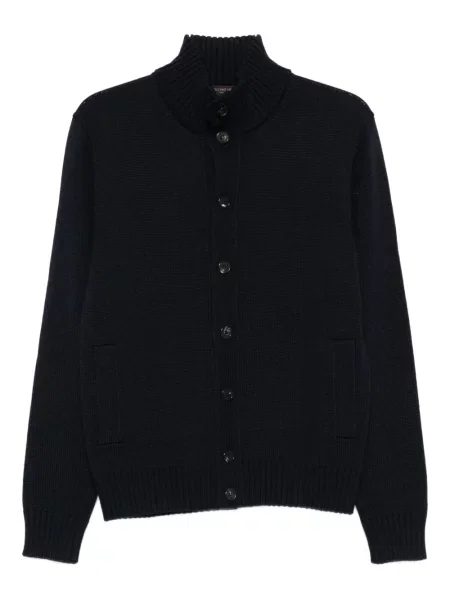 Вълнена жилетка Zanone синьо