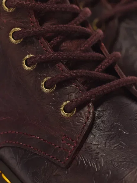 Кожаные ботильоны Dr. Martens в цветочек