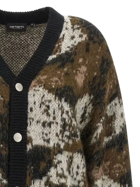 Жакардова жилетка Carhartt Wip кафяво
