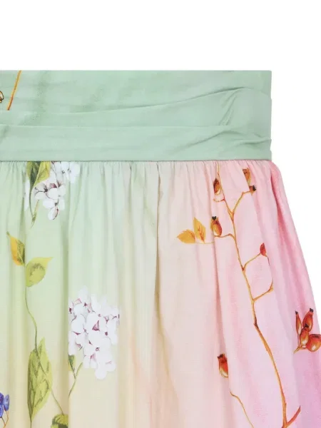 Fustă Roberto Cavalli cu model floral cu imagine roz