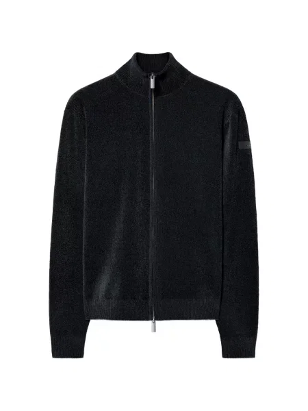 Cardigan Rrd de catifea negru