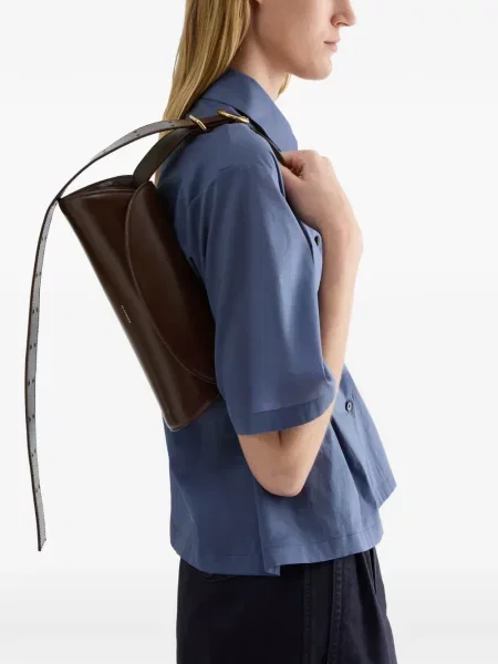 Geantă Jil Sander din piele maro