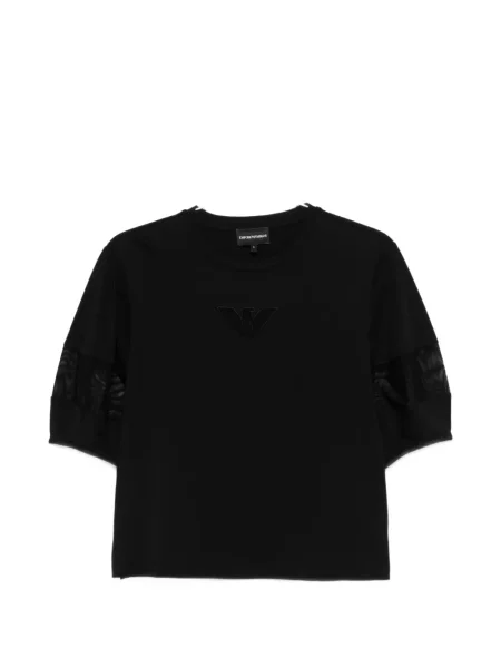 Tricou Emporio Armani scurt negru