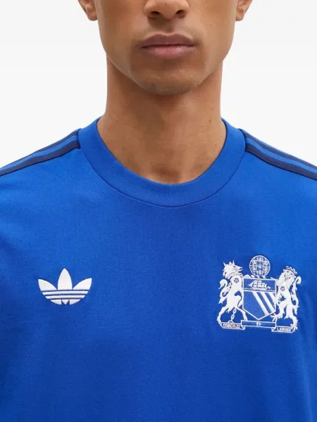 Велурени маратонки Adidas Spezial на райета синьо