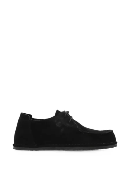 Pantofi loafer Birkenstock cu șireturi din piele de căprioară negru