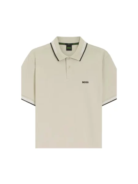 Koszulka polo Boss beżowa