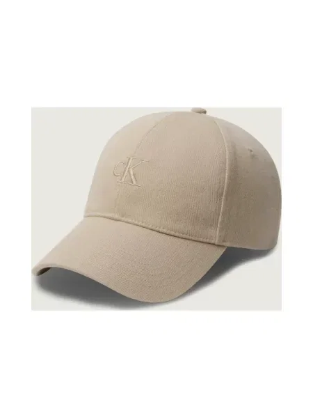 Calvin Klein Șapcă Monogram Embroidery Baseball Cap bej