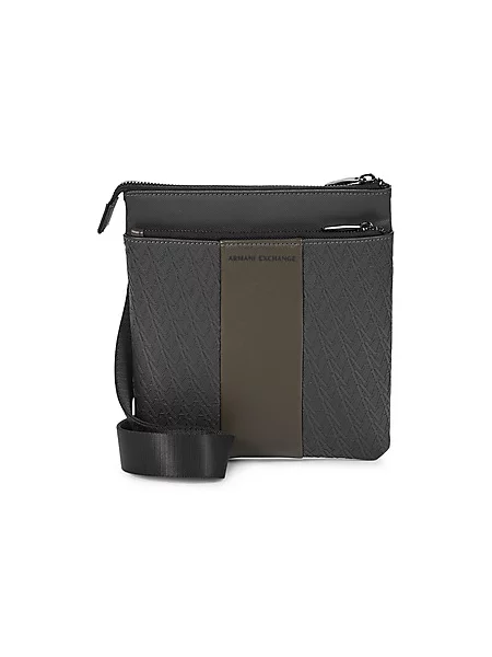 Crossbody torba Armani Exchange brez pet črna