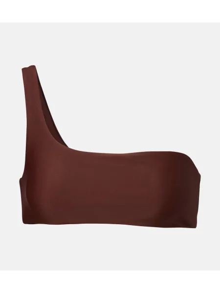 Bikini Jade Swim cu un umăr gol maro