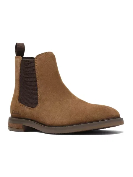 Buty do kostki Clarks zamszowe brązowe