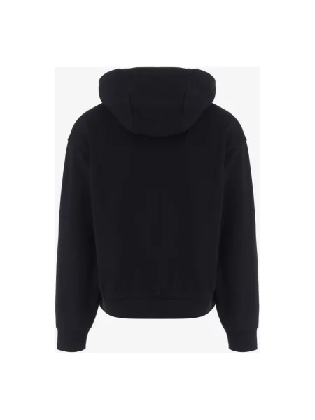 Bluza z kapturem Emporio Armani z kapturem z logo czarna