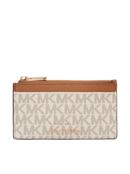 Etui na karty kredytowe MICHAEL Michael Kors beżowy
